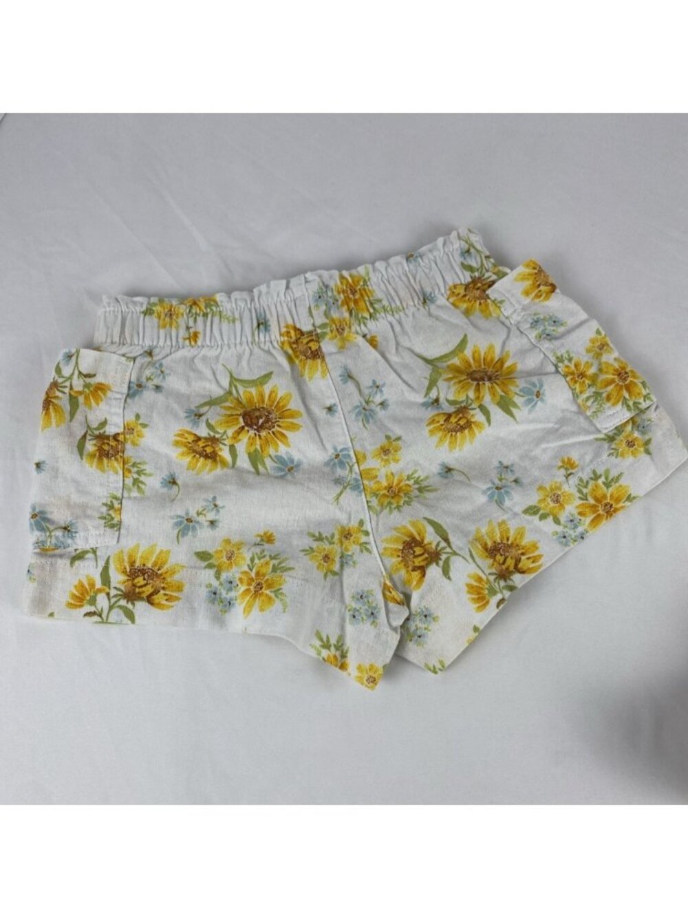 Lot of 2 Girls Size XS Clothes Old Navy Floral Ruffle Dress Sunflower Shorts - Picture 5 of 12